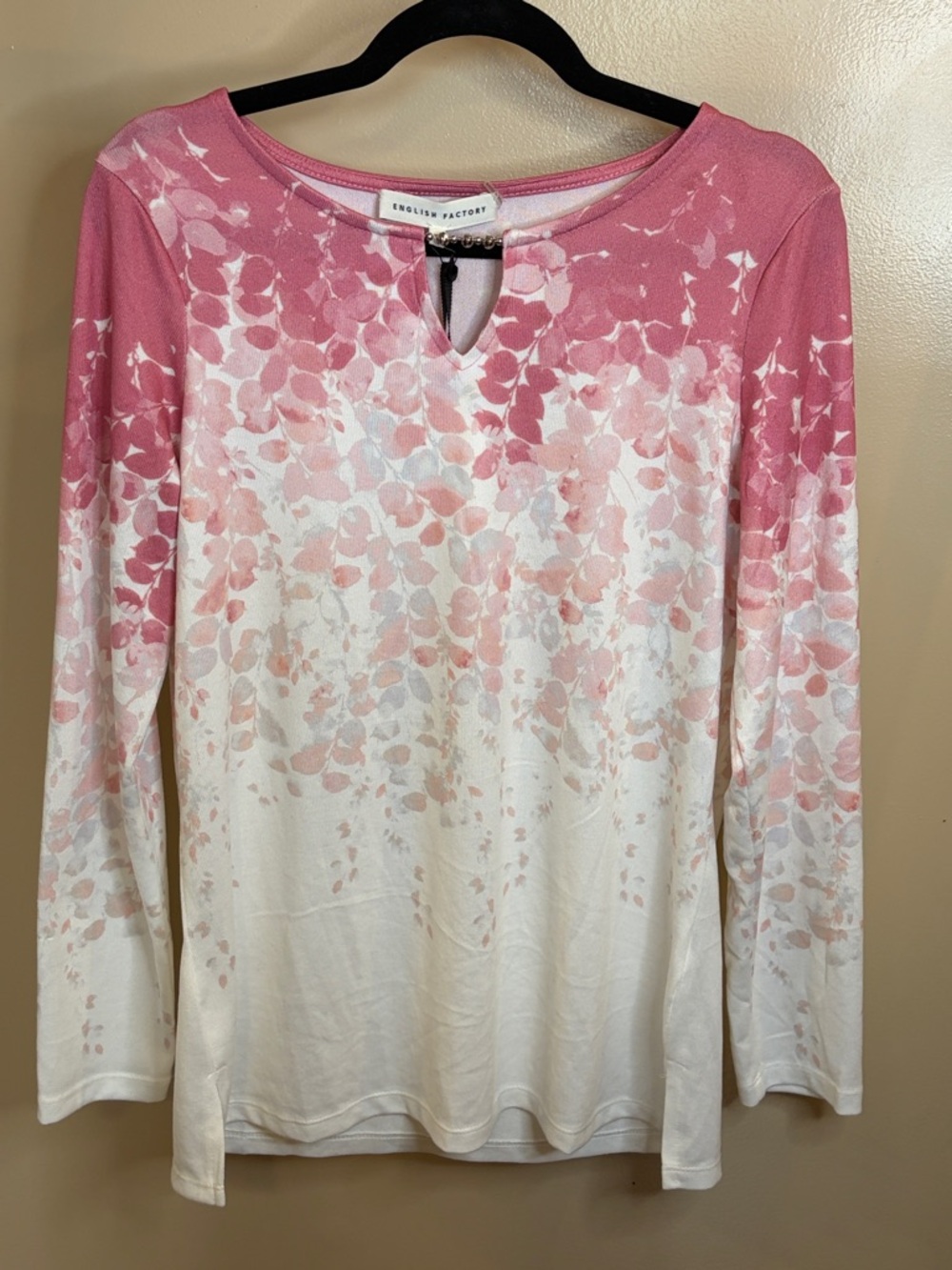 English Factory Ombré Floral Long Sleeve Top